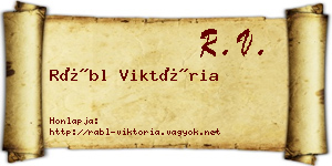 Rábl Viktória névjegykártya